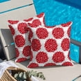 thumbnail image 4 of Abstract Dahlia Throw Pillow Cover Vintage Farmhouse Red Country Classic Cotton Linen Cushion Cover Throw Pillow Case with Invisible Zipper for Couch Sofa Bed Chair Car 18x18 Inch, 4 of 9