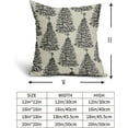 thumbnail image 5 of Christmas Pillow Covers 18x18 Set of 2 Red Xmas Tree Star Rustic Winter Print Decorative Outdoor Pillowcases Farmhouse Vintage Holiday Decorations Throw Cushion Case Decor for Couch Sofa Bed, 5 of 6