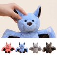 thumbnail image 2 of Bat Plush Toy with Spread Wings, Soft Stuffed Animal Doll in Blue Grey Pink and Brown Colors, Adorable Halloween Party Decor and Squeeze Companion, 2 of 6