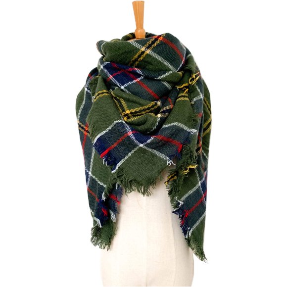 Dvkptbk Scarfs for Women Fashion Winter Women Colorful Scarf Casual Square Tassel Scarf Shawl Clothes on Clearance