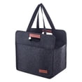 thumbnail image 2 of Drink Carrier Tote Bag,Foldable Felt Insulated Drink Carrier Tote Bag 6 Bottle Capacity, Leak Resistant Multi Cup Beverage Organizer, Ergonomic Handle Picnic Travel Car Grocery Delivery Holder, 2 of 7