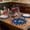 D, variant on 4th of July Patriotic Round Placemats Set of 4, 14" Memorial Day Round Table Mats for Dining Decoration, Red Blue Stars and Stripes Fireworks Love Flowers Print, Independence Day Kitchen Decor