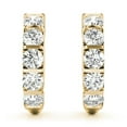 thumbnail image 2 of SZUL Women's 1/2 Carat TW Natural Channel Set Diamond Hoop Earrings in 14K Yellow Gold, 2 of 3