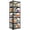 Black, variant on 16 in x 16 in x 72 in,6-Tier Metal Storage Shelving Unit, 2250 lb Capacity, Square Boltless Rack,Black