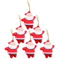 thumbnail image 3 of Lssam Mini Santa Ornaments & Tree Decorations - Small Santa Claus Figures with Hooks for Hanging on Xmas Trees, Holiday Home, Office, Party (Red), 3 of 8