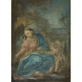 thumbnail image 2 of Federico Barocci 18x24 Gold Ornate Framed and Double Matted Museum Art Print Titled - Rest on the Flight into Egypt, 2 of 4