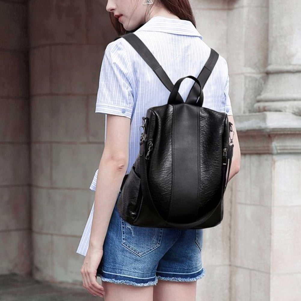 TnXan Fashion Female Backpack Women Leather Backpacks for Teenage Girls School Bag Lady Shoulder Travel Back Pack Rucksacks Casual Daypacks 