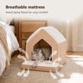 thumbnail image 5 of PAWZ Road Dog Cave Bed, Soft Pet Cave with Removable Cushion, Cozy Pet House for Small Dogs & Cats, Brown, 5 of 12