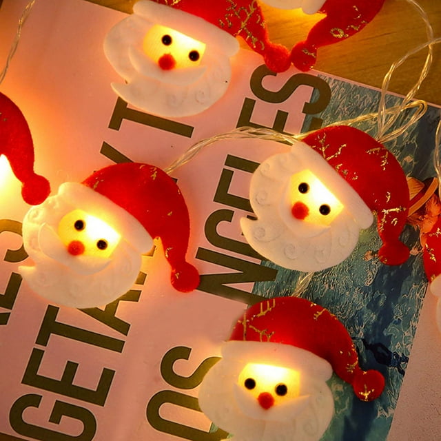 XWSHYW Decoraciones para El Hogar Luces de Alambre de Cobre para Árbol de Navidad, Decoración Del Hogar, Papá Noel