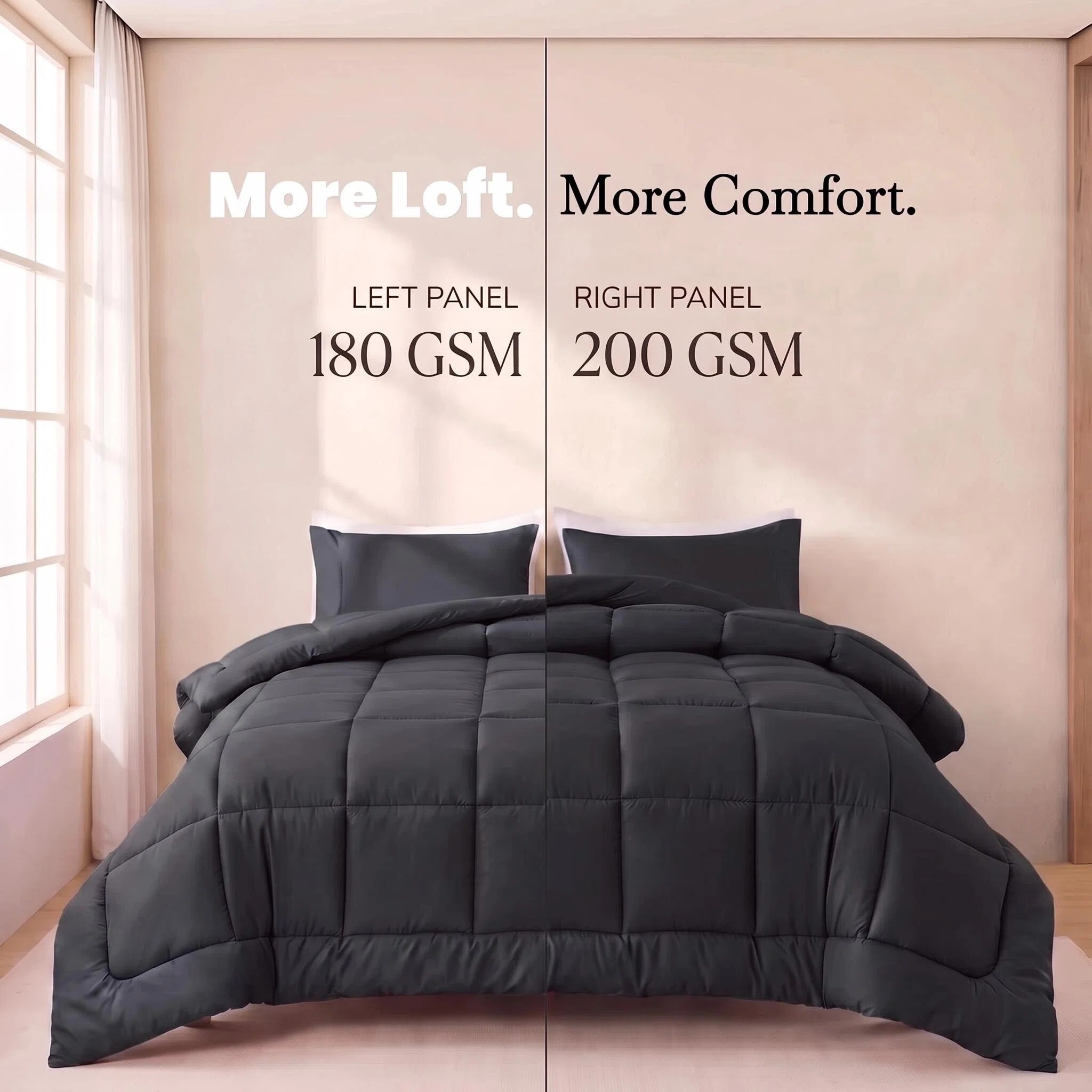 KINMEROOM Queen 3-Piece Down Alternative Comforter Set photo 4