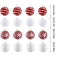 thumbnail image 3 of Red and White Foam Christmas Ball Ornaments, Hanging Tree Decorations, Holiday Christmas Home Decor, for Christmas Tree, Party, and Festive Celebration, 3 of 6