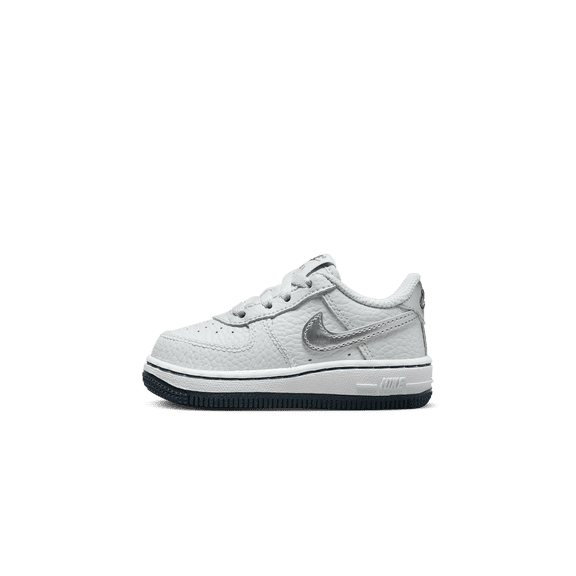NIKE TODDLER FORCE 1 TD "Pure Platinum/Barely Grape/Midnight Navy/Metallic Silver" CZ1691 004 CZ1691 004 from Stadium Goods