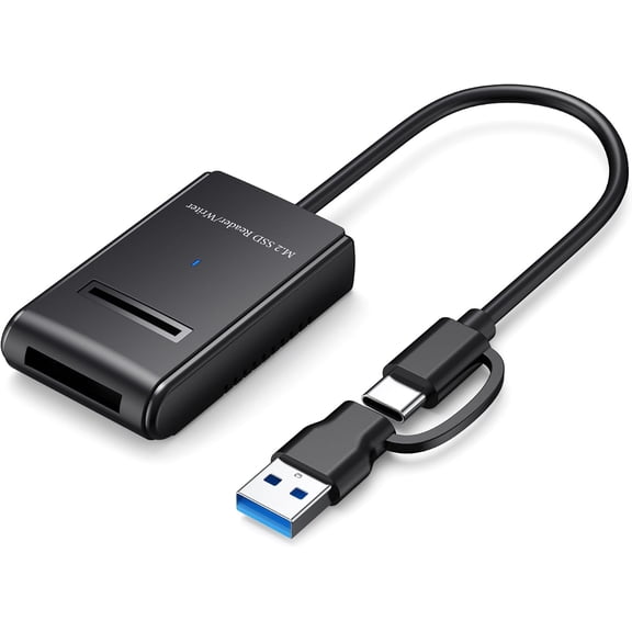 KSRplayer M.2 NVMe SATA SSD Enclosure, USB 3.2 Gen 2 10Gbps Type-C Adapter, External M.2 SSD Reader for M Key & B M Key 2230/2242/2260/2280/22110