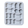 thumbnail image 1 of Molde De Silicona Para Galletas De Chocolate Con 12 Agujeros, Molde De Silicona Para Galletas Resistente Al Calor, Molde Para Hornear De Alta Elasticidad Con Forma De Hueso De Garra De Gato Y Pescado Advancent HA026640-02, 1 of 7