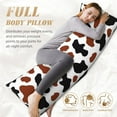 thumbnail image 5 of Lsque Brown Black Cow Body Pillow Case Cover,Ultra-Soft Microfiber Bed Pillow Cases 20x54 inches,Elegant Bedding,Breathable Durable Pillow Cover with Envelope Closure, 5 of 8