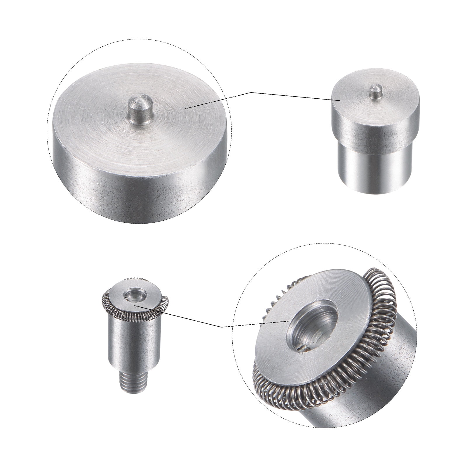 Uxcell 17mm Snap Fasteners Button Die for Hand Press Machine Setter Carbon Steel Pointed Fasteners Tool