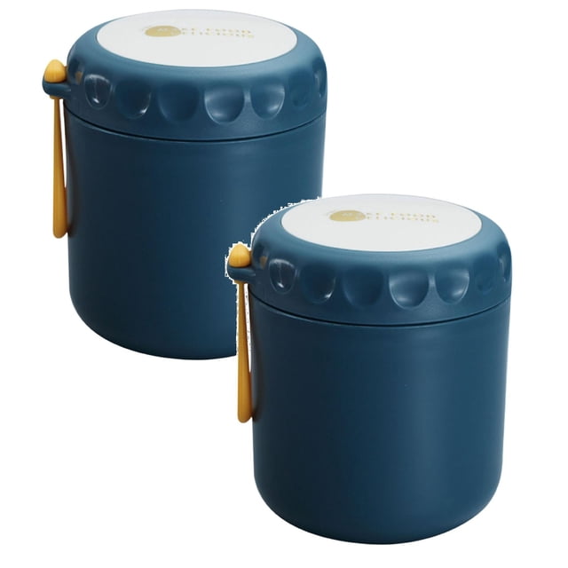 Oleegame 2PC Produce Storage Mini Insulation Bucket Small Lunch Box Office Worker With Soup Cup Portable Breakfast Cup Sealed Porridge Cup With Lid