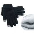 thumbnail image 1 of Guantes de invierno para pantalla táctil Brillar con forro de lana cálido negro, 1 of 4
