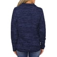 thumbnail image 4 of Sudadera con capucha para mujer Sudadera con capucha de color sólido Manga larga Cuello con cremallera Top suelto informal de otoño, Azul oscuro, S Eigraketly AP003716-16, 4 of 7