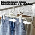 thumbnail image 2 of 5-Piece Multifunctional Plastic Pant Rack for Drying Clothes, Stacked Hanging Design with Sliding Clips, Wardrobe Organizer, 13.39x5.91 Inches, 2 of 8