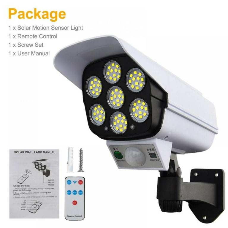 LAMPADA STRADALE 450W LED PANNELLO SOLARE PROIETTORE IP CAMERA Q-SX77