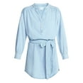 thumbnail image 6 of Time and Tru Women's Belted Denim Mini Shirtdress with Long Sleeves, Sizes XS-XXXL, 6 of 6