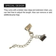 thumbnail image 4 of Unique Bargains 20Sets Ribbon Crimp Clamp Ends with Lobster Claw Clasps & Chain 10mm Bronze Tone, 4 of 7