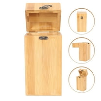 WHAMVOX Bamboo Kitchen Utensil Organizer Golden Cutlery Storage Box for Outdoor Use 1 Piece