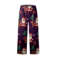 thumbnail image 2 of Gunia Boys Flannel Pajama Pants Santa Claus Autumn Winter Christmas Cute Cartoon Print Casual Home Long Pants Pjs Soft Homewear Cosy Homewear 10-11 Years, 2 of 5