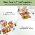 thumbnail image 3 of Keechee Carbonized Bamboo Cutting Board Set, 2 Piece, Brown, 15 in x 10 in and 12 in x 8 in, with Juice Groove and Built-in Handles, 3 of 7