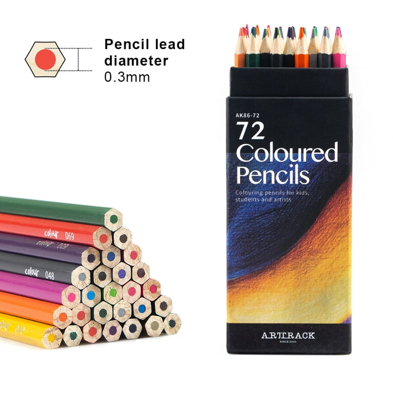 ArtBeek Colored Pencils, Professional Set of 72 Colors, Soft Wax