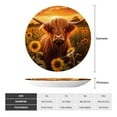 thumbnail image 2 of Picia Vintage Sunflower Cow B Pattern Bone China Decorative Plate – Wall Decor with Stand and Adhesive, Elegant Ornament for Living Room, Office, or Entryway-10in, 2 of 6