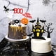 thumbnail image 4 of 3 juegos de adornos para tarta de feliz cumpleaños, decoraciones de Halloween, casa fantasma con purpurina negra, calabaza, gato, murciélago fantasma, temática de Halloween, 4 of 5