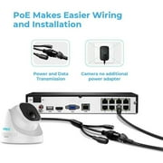 Reolink 8MP 8CH NVR Dome PoE Camera System Security Smart Home Detect 2TB HDD 24/7-Record 4Pcs 800D4