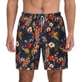thumbnail image 2 of Goofa Orchids Flowers Printed Men's Swim Trunks Board Shorts Quick Dry Mens Swimming Trunks with Compression Liner,Breathable Fit Hawaii Beach Shorts-3X-Large, 2 of 9