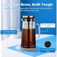 thumbnail image 4 of Bybiment Brew Coffee Maker (1.4L/48oz) - Borosilicate Pitcher with 100um Filter, Drip-Free Base, Effortless Manual Brewing for Pure Taste, 4 of 7