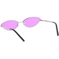thumbnail image 4 of Retro Small Metal Cat Eye Sunglasses For Women Color Tinted Lens 55mm (Silver / Purple), 4 of 4