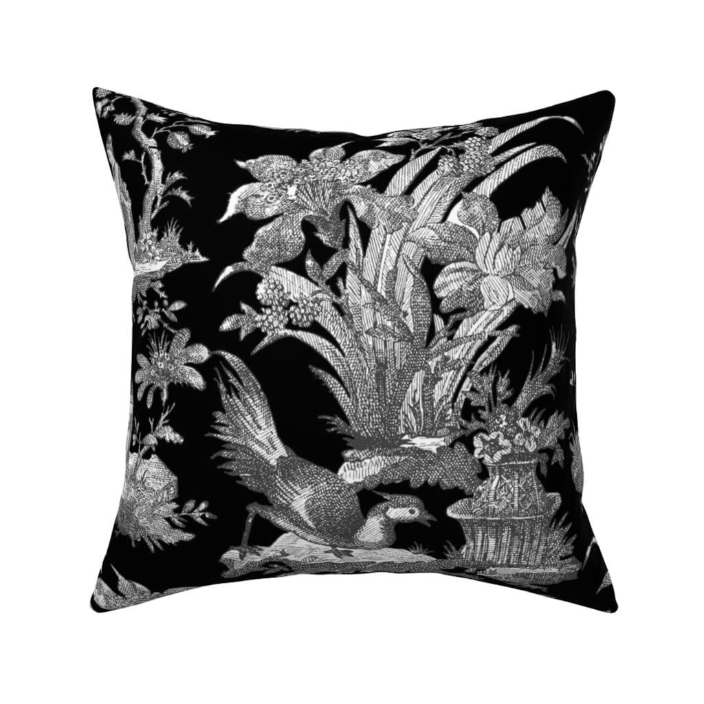 Chinoiserie Asian Tree Nature Throw Pillow Cover w Optional Insert by Roostery 