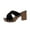 Black, variant on Orange Womens Solid Color Open Toe Heels, Cross Strap Thick Heel High Heel Shoes For Ladies