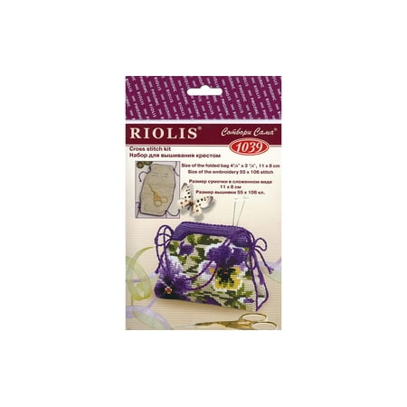UPC: 4607154522431 | Riolis Cross Stitch Kit Pansy Pincushion