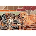 thumbnail image 2 of Mandell, Jonathan 18x14 Black Ornate Wood Framed with Double Matting Museum Art Print Titled - Two Dogs in Water, 2 of 4