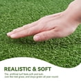 thumbnail image 4 of Daluvenix Artificial 7x15ft Turf Grass Lawn Rug, Realistic 0.4" Synthetic Grass Mat with Drainage Holes, Indoor Outdoor Fake Grass for Pets & Kids, 4 of 7