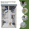 thumbnail image 4 of AENKYO 70.5'' H Outdoor Catio Cat Enclosure with Waterproof Roof, 6 Platforms, 2 Napping Houses, Cat House for Multiple Cats, Gray, 4 of 10