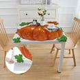 thumbnail image 2 of HAOXIT Thanksgiving Day Square Tablecloth,autumn harvest pumpkin Print pattern,Stain Wrinkle Resistant Reusable Washable Print Square tablecloths,for festival celebrate holiday party 36*36, 2 of 8