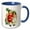 Blue/White, variant on 3drose, Clapsaddle – Boy and Girl with Toys, 11oz Two-tone Red Mug