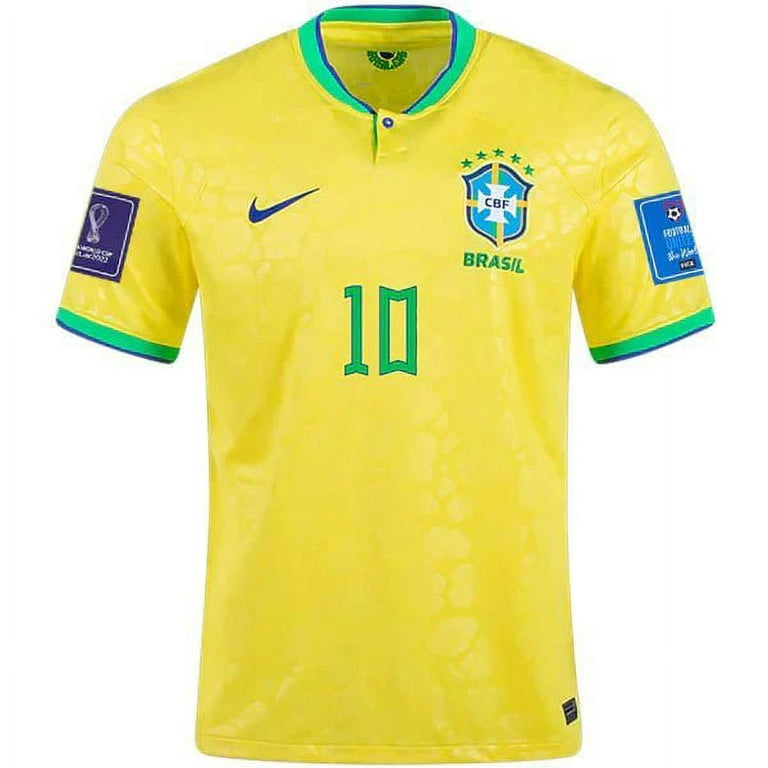  Brasil Home Arza Youth Soccer Uniform (2) Yellow