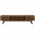 thumbnail image 4 of Modway Render 70" Mid-Century Modern Low Profile Media Console TV Stand, 70 Inch, Walnut Walnut, 4 of 5