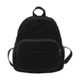 thumbnail image 1 of Mochila para niñas, de pana, con cremalleras suaves, para mujer, portátil Negro, 1 of 9