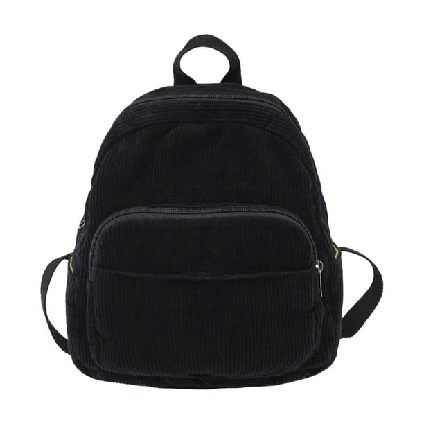 Mochila de moda para niñas adolescentes de pana informal para mochileros, viajes y fiestas Negro Yuyangstore Mochila de viaje