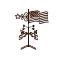 thumbnail image 6 of EZ Vane USA Flag Weathervane — Post Mount, Wind Cups, Antique Copper Finish, Steel with Durable Triple Powder Coating, Handcrafted in USA, 6 of 10